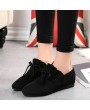 Comfortable Women Pointed Toe Flat Shoes Casual Bowknot Decoration Suede Shoes