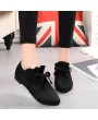 Comfortable Women Pointed Toe Flat Shoes Casual Bowknot Decoration Suede Shoes