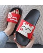 Soft Soled Men Women Summer Slippers Cute Cat Pattern Non-slip Couple Slippers