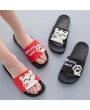 Soft Soled Men Women Summer Slippers Cute Cat Pattern Non-slip Couple Slippers