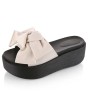 Fashion Large Bowknot Sandals Slippers Women Platform Shoes Summer Beach Shoes