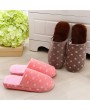 Sweet Snow Flowers Pattern Winter Warm Comfortable Cotton Anti-skid Slippers