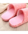 Sweet Snow Flowers Pattern Winter Warm Comfortable Cotton Anti-skid Slippers