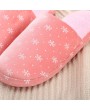 Sweet Snow Flowers Pattern Winter Warm Comfortable Cotton Anti-skid Slippers