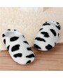 Anti-skid Slippers Soft Plush Milk Cow Pattern Home Slipper Coral Velvet Shoes