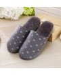 Sweet Snow Flowers Pattern Winter Warm Comfortable Cotton Anti-skid Slippers