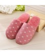 Sweet Snow Flowers Pattern Winter Warm Comfortable Cotton Anti-skid Slippers