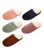 Super Soft Anti-skid Warm Cotton Striped Slippers Plush Indoor Couple Slipper