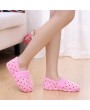 Lovely Dots Indoor Slippers Ankle Wrapped Soft Cotton Non-slip Sole Slippers