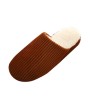 Super Soft Anti-skid Warm Cotton Striped Slippers Plush Indoor Couple Slipper