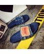 Unique Designer Women Fashionable Denim Slippers Vintage Slip On Flip Flops