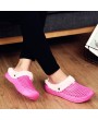 Warm Breathable Fur Shoes Anti-skid Sole Indoor Sandals Men & Women Slippers