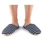 Winter Warm Soft Plush Indoor Home Floor Anti-skid Slippers Striped Cloth