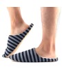 Winter Warm Soft Plush Indoor Home Floor Anti-skid Slippers Striped Cloth