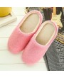 Anti-slip Velvet Plush Warm Slippers Solid Color Soft Indoor Slippers Shoes