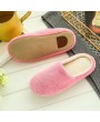 Anti-slip Velvet Plush Warm Slippers Solid Color Soft Indoor Slippers Shoes