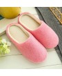 Anti-slip Velvet Plush Warm Slippers Solid Color Soft Indoor Slippers Shoes