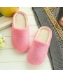 Anti-slip Velvet Plush Warm Slippers Solid Color Soft Indoor Slippers Shoes