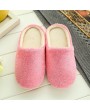 Anti-slip Velvet Plush Warm Slippers Solid Color Soft Indoor Slippers Shoes