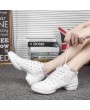 Women Dance Shoes Soft Cow Leather Shoes Sneakers Anti-slip Dance Shoes