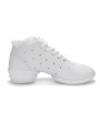 Women Dance Shoes Soft Cow Leather Shoes Sneakers Anti-slip Dance Shoes