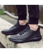 Anti-Slip Wear Resistant Braid Men Running Shoes Breathable Sports Sneaker