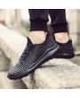 Anti-Slip Wear Resistant Braid Men Running Shoes Breathable Sports Sneaker