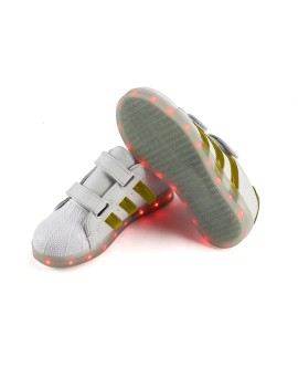 Kids Unisex LED Luminous Shoes Flashing USB Rechargeable Low-cut Shoes