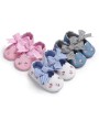 Spring, summer and autumn soft sole 0-1 year old baby embroidered toddler shoes princess shoes pink inside length 11CM 30 grams