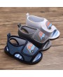 Summer 0-1 year old baby silicone sole Velcro skid shoe blue 13CM/ 39g