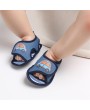 Summer 0-1 year old baby silicone sole Velcro skid shoe blue 13CM/ 39g