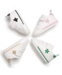 Four seasons casual shoes for 0-1 year old newborn with soft sole pentangle star baby walking shoes with pink inner length of 11CM / 67g