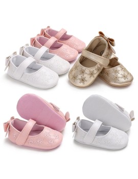 Baby shoes female baby soft embroidered toddler shoes white 13CM/ 48g