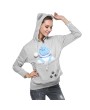 Big Pocket Sweatershirt Warm Thicken Pullovers Hooded Long Sleeve Solid Color