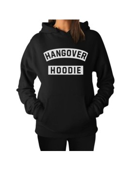 Unisex Long-sleeved Pocket Hoodie with Fashion Letters Print Plus Velvet