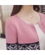 Women Cardigan Knitted Sweater with Pockets Long Sleeve O-Neck Tops Outwear