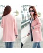 Autumn Winter Medium Length Knitting Cardigan Loose Long Sleeve Coat for Women