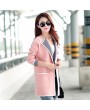 Autumn Winter Medium Length Knitting Cardigan Loose Long Sleeve Coat for Women