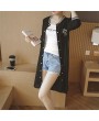 Women Loose Long Cardigan Summer Fashion Floral Printed Sunscreen Clothing