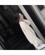 Women Knitted Tops and Skirt Suit Pullovers Patchwork Solid Color Long Sleeve