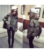 Spring Autumn Winter Women Lambs Collar Down Cotton-Padded Jacket Short Coat