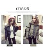 Spring Autumn Winter Women Lambs Collar Down Cotton-Padded Jacket Short Coat