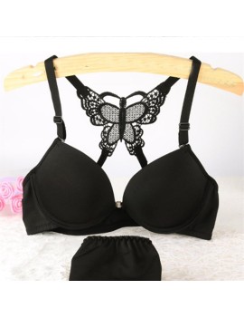 Women Sexy Lace Underwear Set Seamless Push Up Underwire Brassiere & Panty