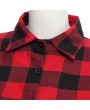 Female Lapel Long Section Plaid Shirt Women Slim Outerwear with Long Sleeves