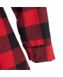 Female Lapel Long Section Plaid Shirt Women Slim Outerwear with Long Sleeves