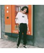 Female Harajuku BF Style Loose Letters Patterned Half-sleeved Casual T-shirt