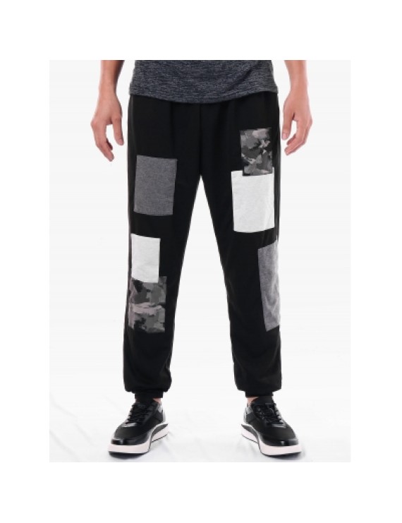 Paint Print Panel Casual Pants