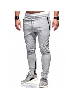 Side Zip Pockets Casual Jogger Pants