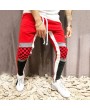 Colorblock Checked Print Track Pants