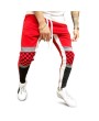 Colorblock Checked Print Track Pants